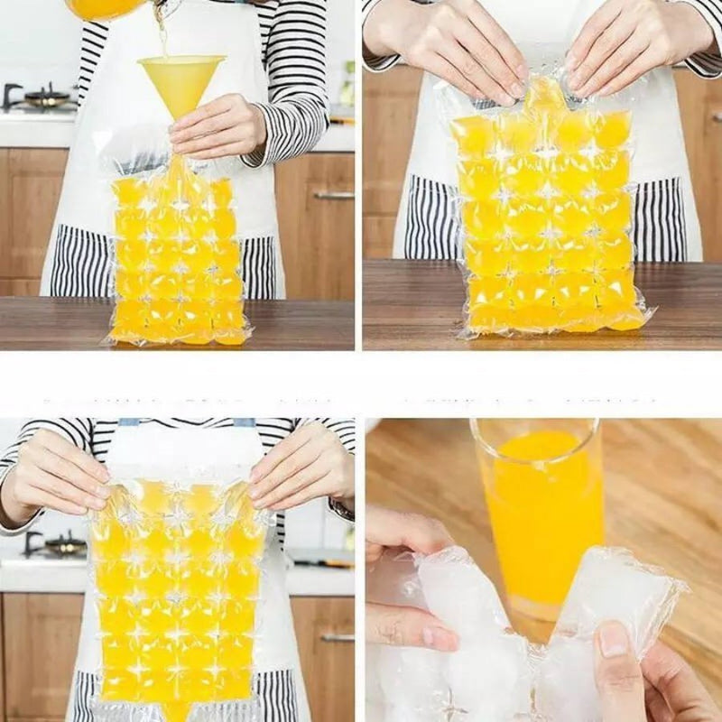 Self-sealing Disposable Ice Bag With Freezer Tray & Creative Ice Bag For  Making Passion Fruit Ice Cubes