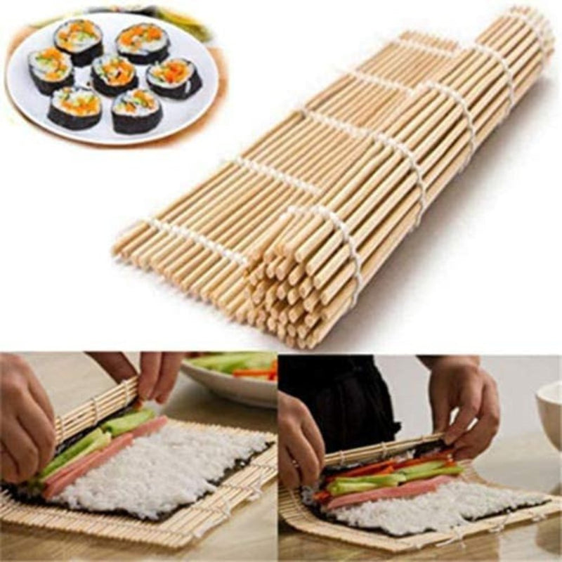 Japanese Bamboo Sushi and Rice Rolling Mat Hand Kitchen Tools - Cupindy
