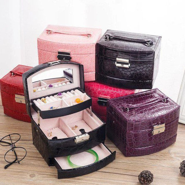 Jewelry organizer Box Automatic Leather - Cupindy