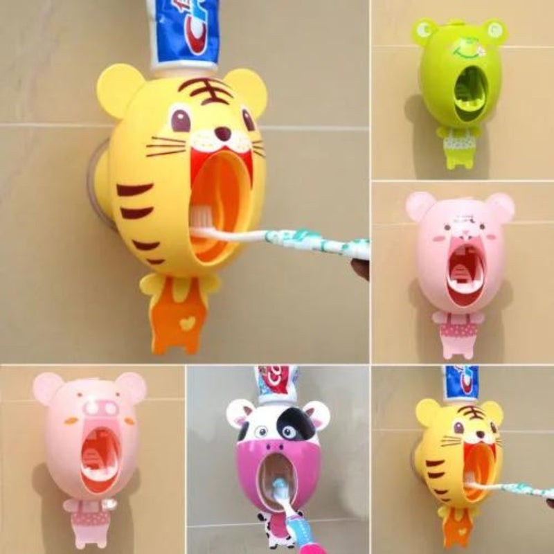 Kids Cute Cartoon animals Design Toothpaste Dispenser - Cupindy