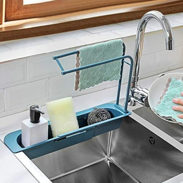 Kitchen Sink Storage Shelf Adjustable Sink Faucet - Multi colors - Cupindy
