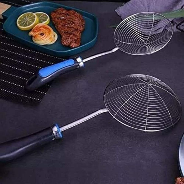 Kitchen Stainless Steel Colander, With Plastic Handle, Small - Cupindy