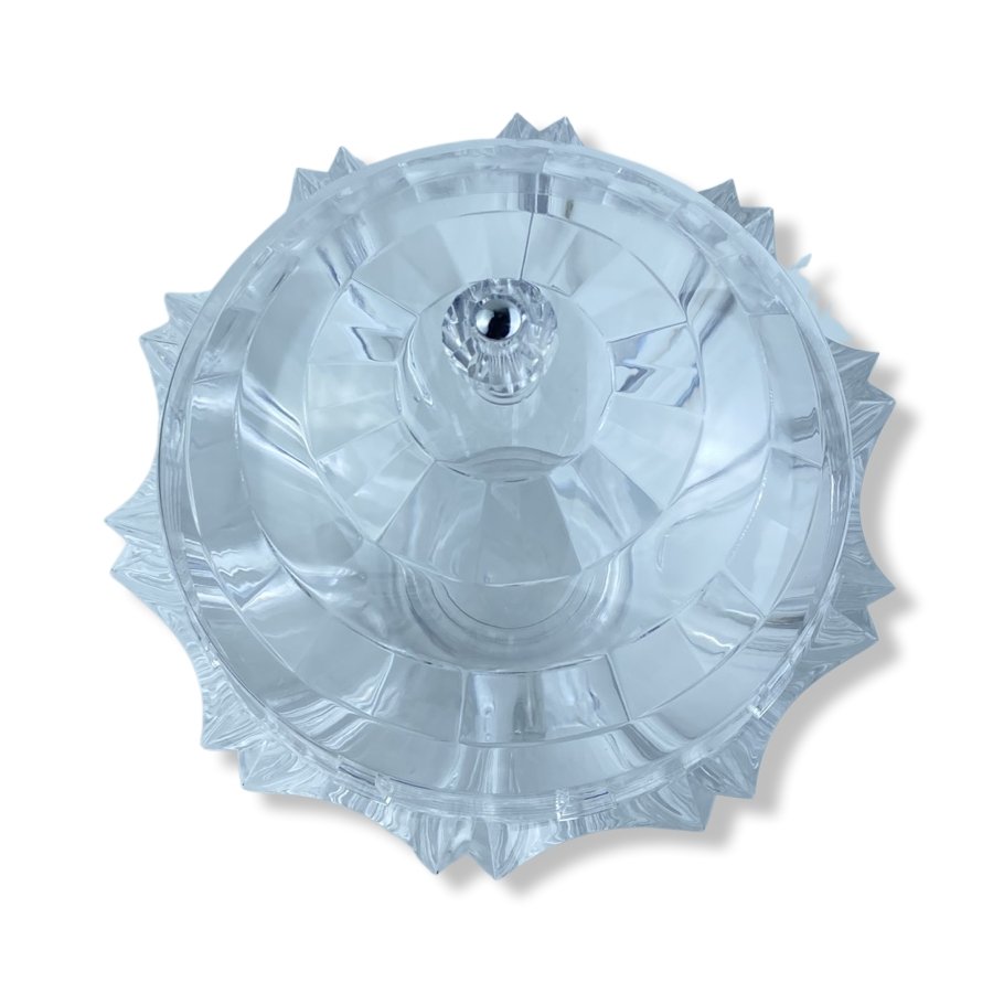 Large Acrylic Serving Bowl With Cover Star Shape 25 cm - Cupindy