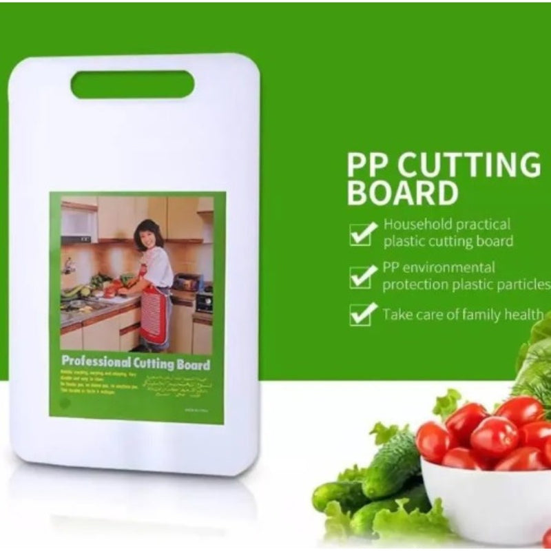 Large Cutting Board - Plastic, White 43 cm - Cupindy