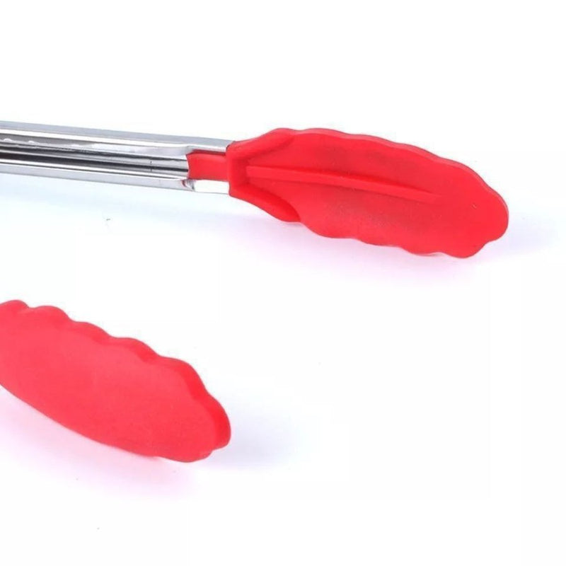 Large Silicone and Stainless Steel Tong - Multi Colors - Cupindy