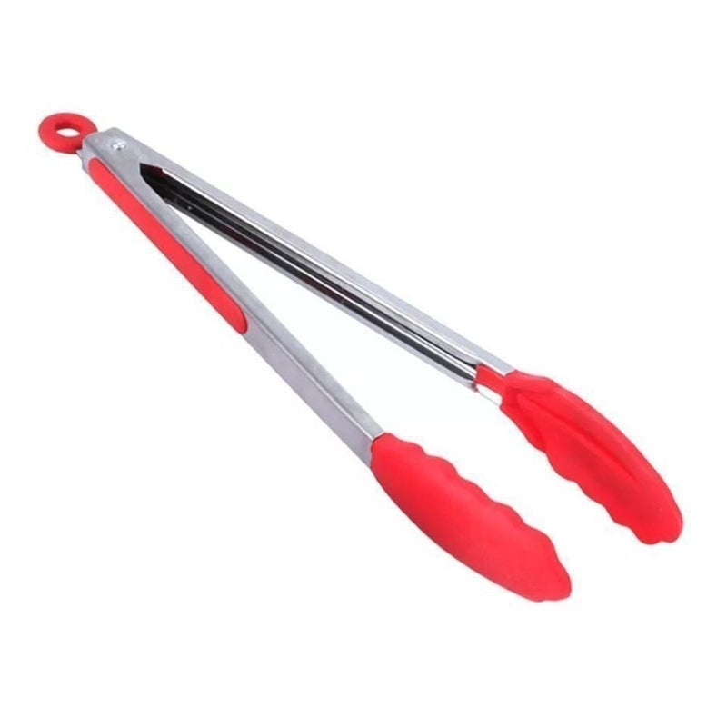 Large Silicone and Stainless Steel Tong - Multi Colors - Cupindy
