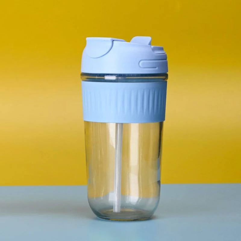 Leak Proof Glass Travel Coffee Mug with Lid and Straw - 500 ML - Cupindy