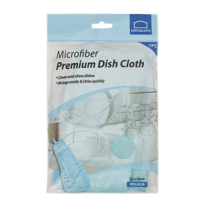 Lock & Lock - Microfiber Premium Dish Cloth, 33 x 40 cm, Blue - Cupindy