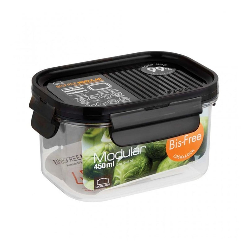 Lock & Lock, Plastic Modular Food Storage Container, LBF402, 450 ml - Cupindy