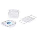 Lock & Lock, Plastic Stackable Airtight Food Storage Container, HPL822T, 1.2 L - Cupindy