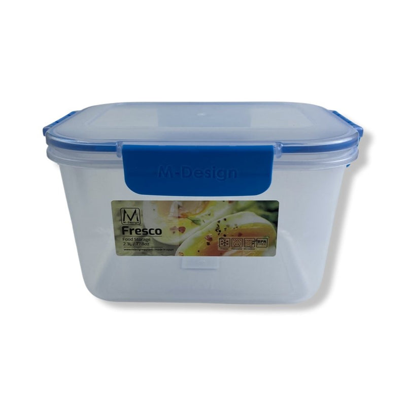 M-Design Fresco Blue Food Storage Container, 2.3 L (20 x 16 x 12 cm) - Cupindy