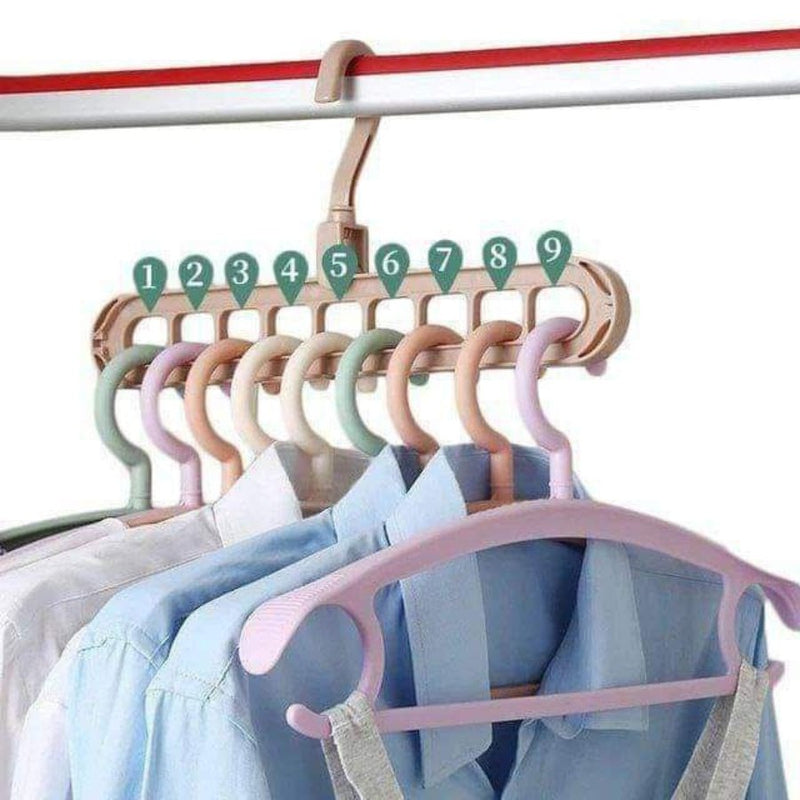 Magic Space Saving Clothes Plastic Hanger - Multi Colors - Cupindy