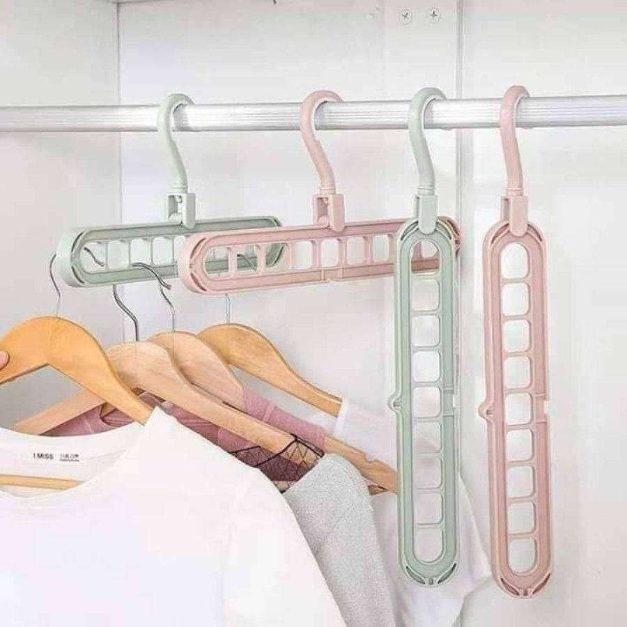 Magic Space Saving Clothes Plastic Hanger - Multi Colors - Cupindy