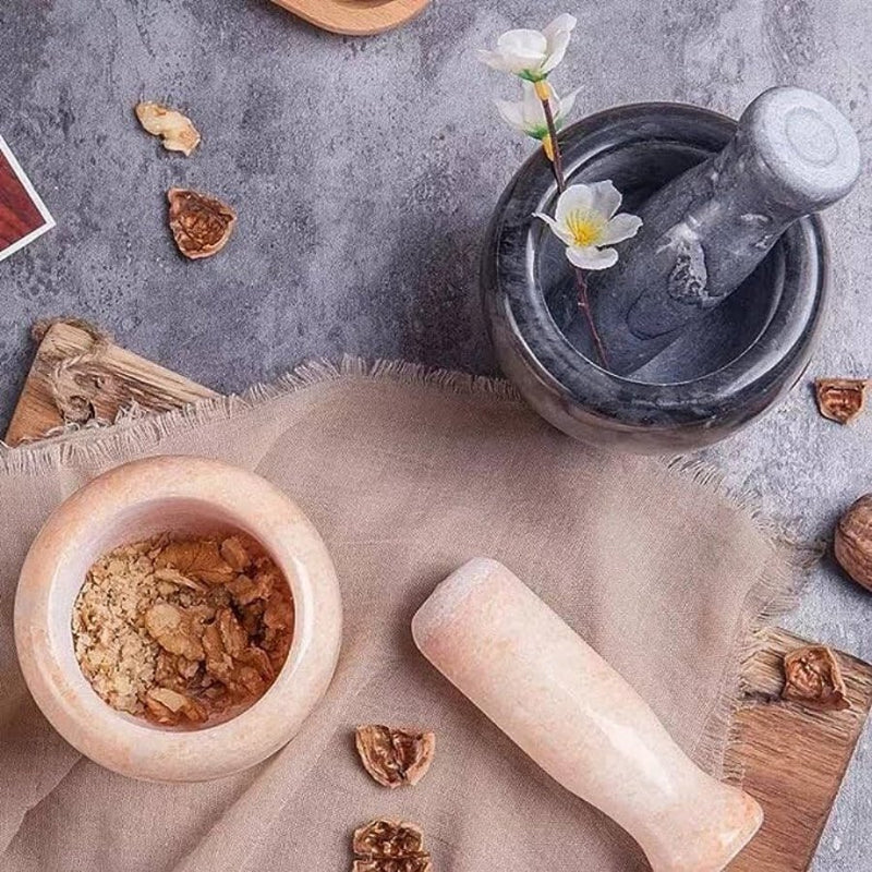 Marble Pestle And Mortar - Multi Colors - Cupindy