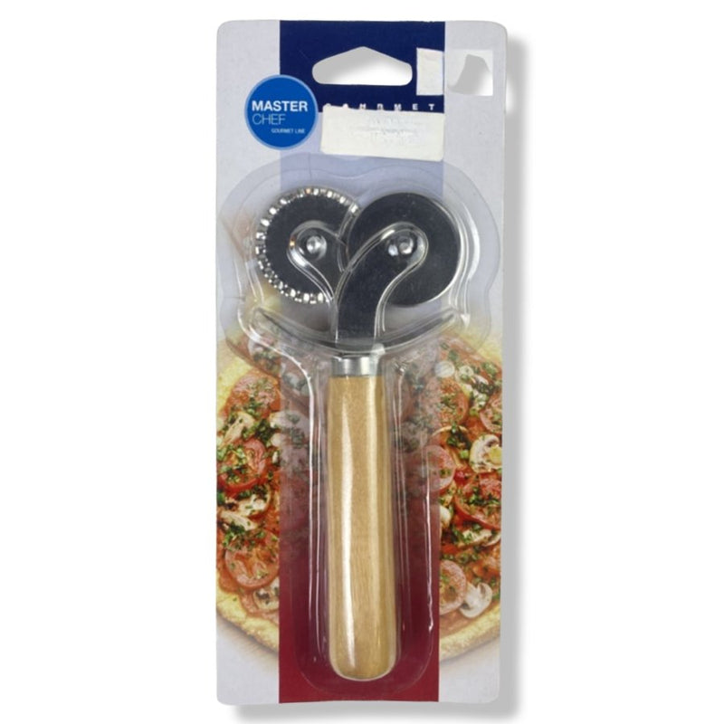 Master Chef Stainless Steel Pizza Slicer, With Wooden Handle - Cupindy
