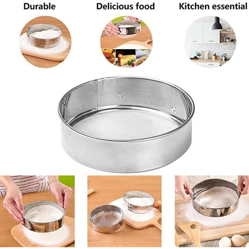 Mesh Sieves, Round Flour Sieve Strainers Set of 6 Pieces - Cupindy