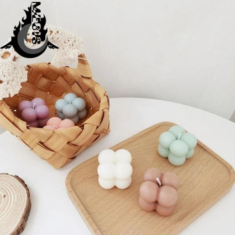 Mini Bubble Cube Candle Soy Wax - 3x3 cm - Cupindy