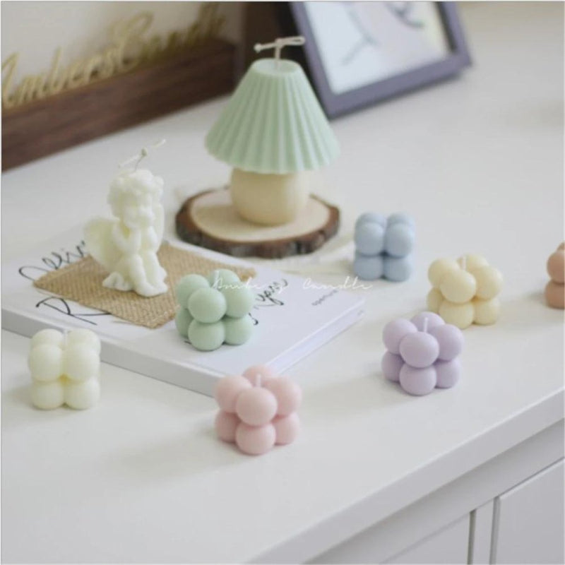 Mini Bubble Cube Candle Soy Wax - 3x3 cm - Cupindy