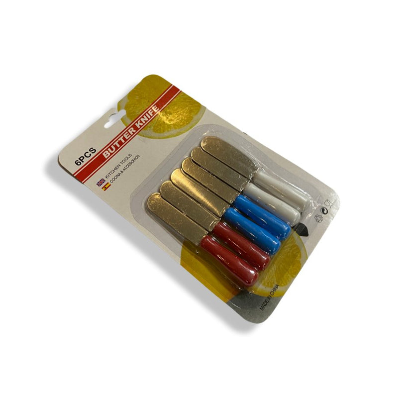 Mini Butter Knife with Plastic Handle 6pcs - Cupindy