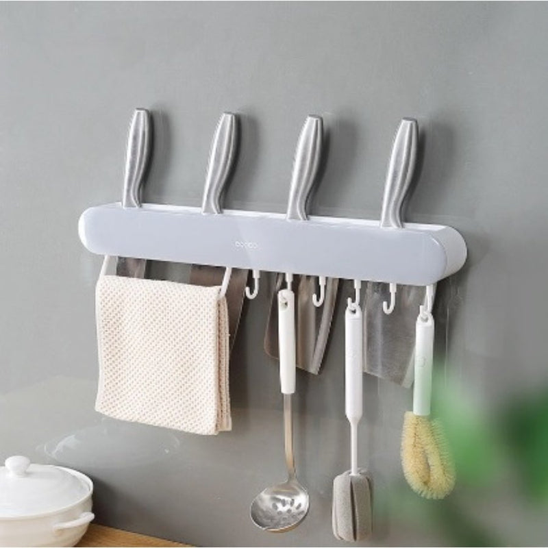 1pc Kitchen Drying Rack, Multifunctional Dish Drainer, Utensils Organizer,  Knife Block And Double-layer Cutlery Holder