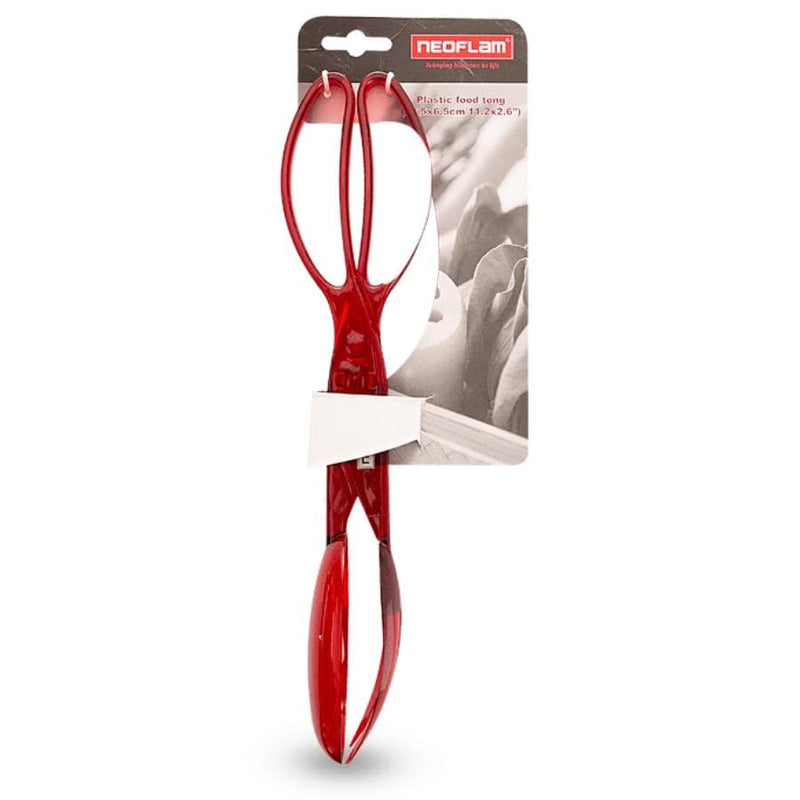 Neoflam Plastic Food Tong, Red, 28.5cm - Cupindy