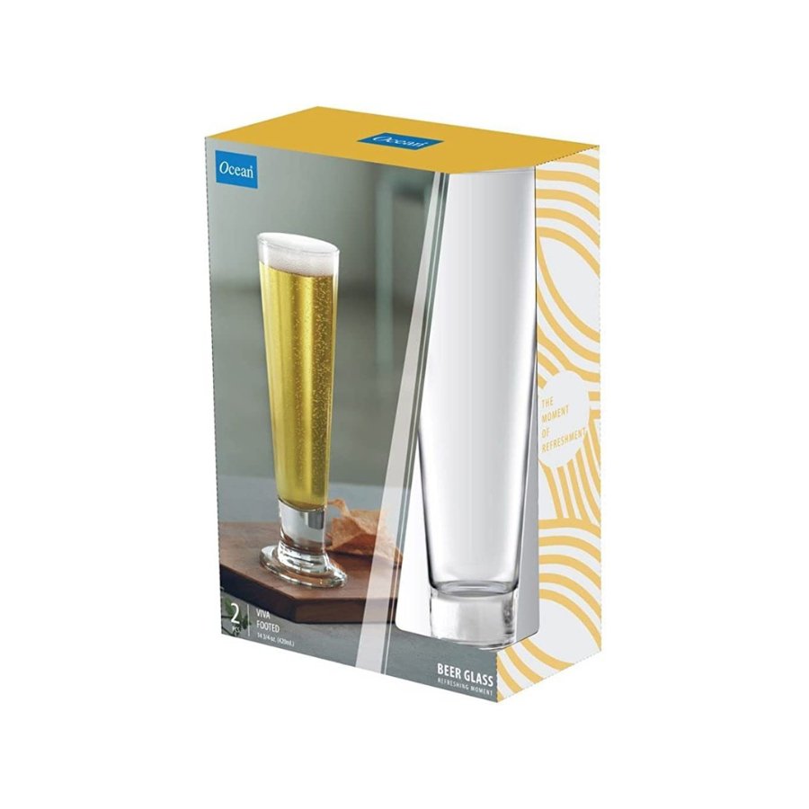 Ocean Glassware, Set of 2 Pcs, Viva Footed, 420 ml - Cupindy