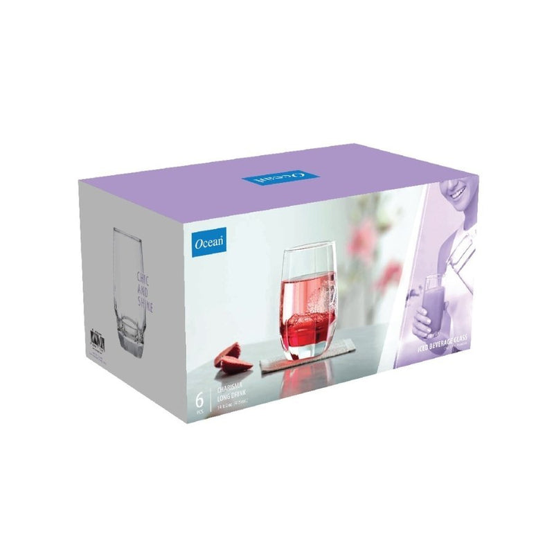 Ocean Glassware, Set of 6 Pcs, CHARISMA LONG DRINK, 415 ml - Cupindy