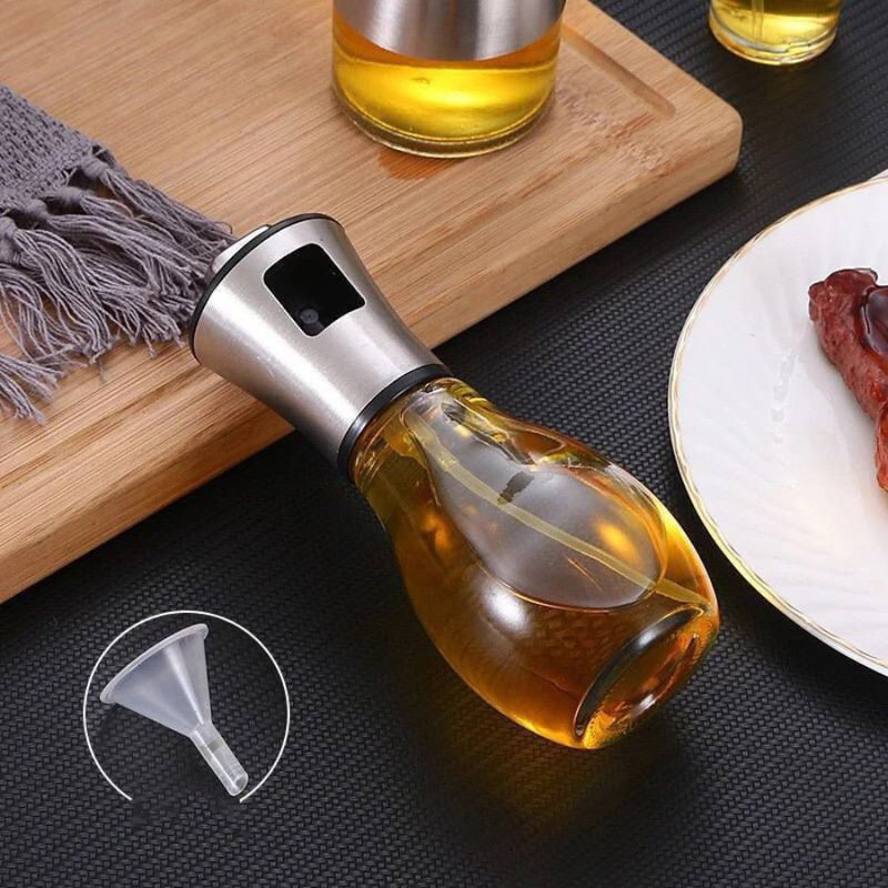 Oil Sprayer for Cooking, Refillable With Stainless Steel Lid - 200 ml - Cupindy