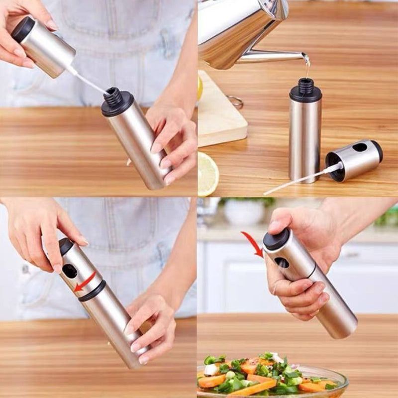 Olive oil sprayer for cooking, portable 100ml stainless steel - Cupindy
