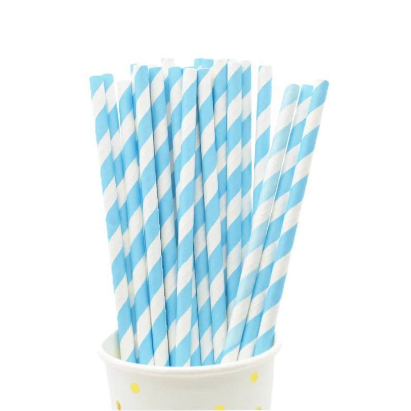 Paper Straws for drinking - 25 Pieces - Multi Colors - Cupindy