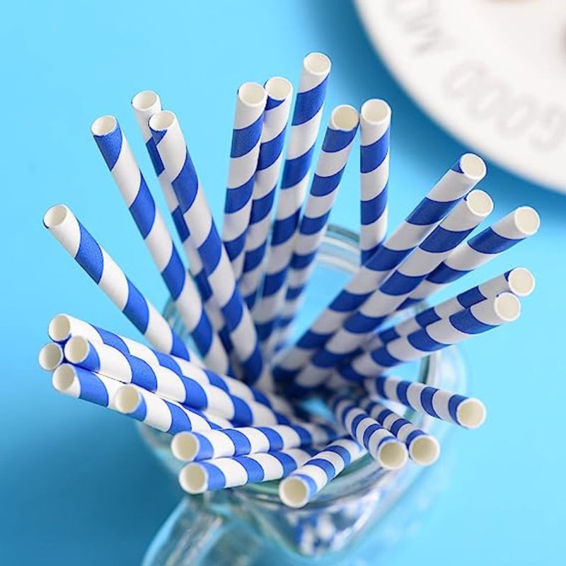 Paper Straws for drinking - 25 Pieces - Multi Colors - Cupindy