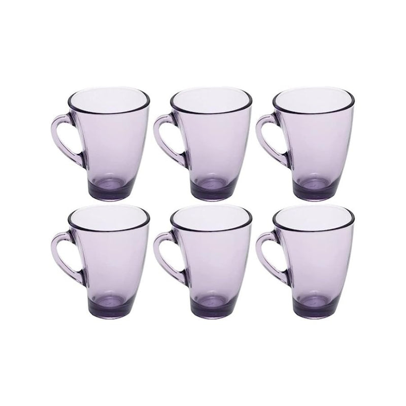 Pasabahce Glassware, Set of 6 Pcs, Penguen Mug - Purple, 55213, 170 ml - Cupindy