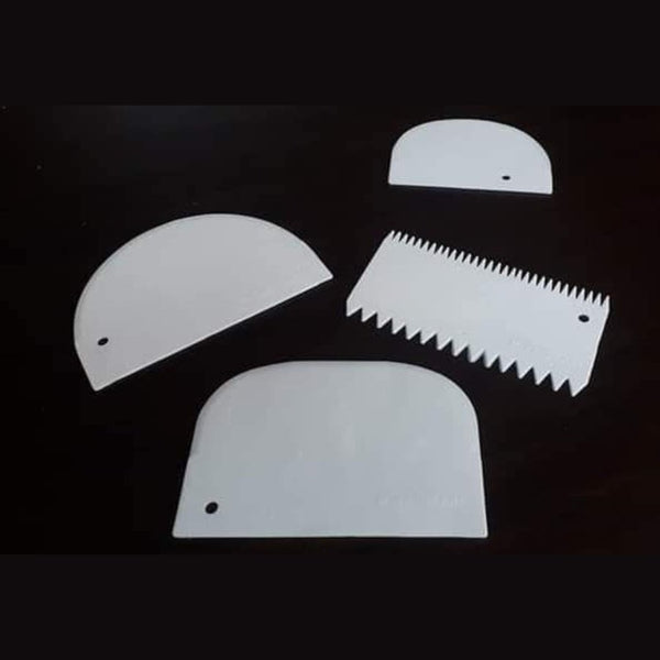 Pastry Butter Scraper Cutter Baking Cake Decorating Tools 4 Pieces - Cupindy