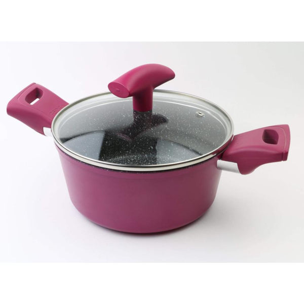 PEDRINI - Granite Cooking Pot 26 cm, Pink - Cupindy