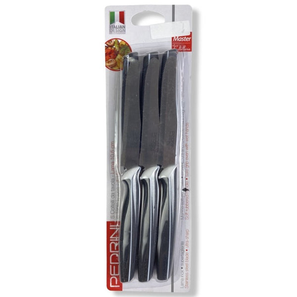 Pedrini Set of 6 Stainless Steel Table Knives - 10.5 cm - 04GD134 - Cupindy