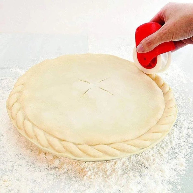 Pizza Pastry Lattice Cutter Pastry Pie Decoration Cutter Plastic Wheel Roller Red Durable and Practical - Cupindy