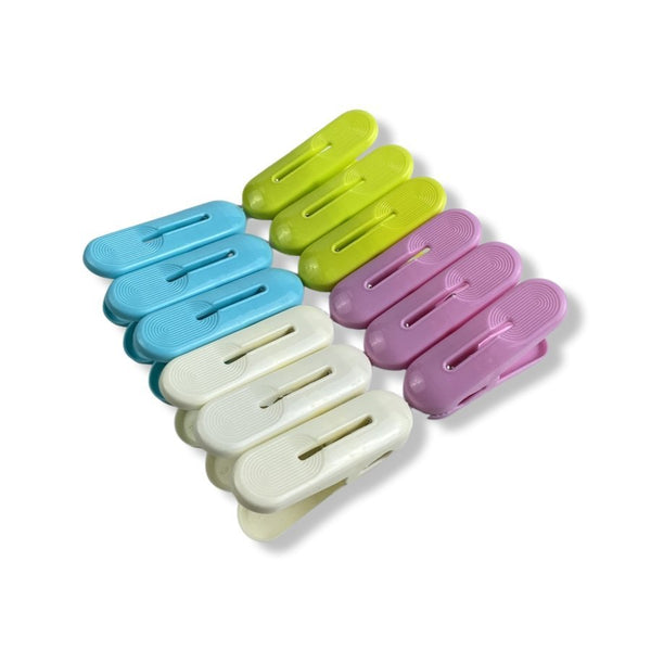 Plastic Clothespins Set Of 12 Pieces - Multi Color - Cupindy