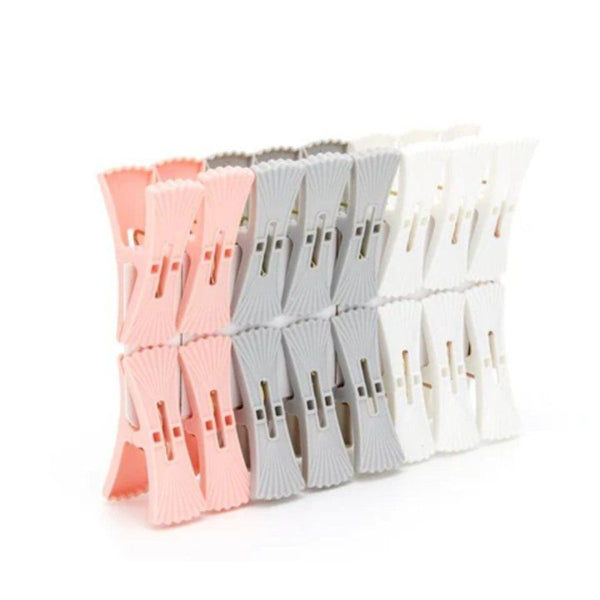 Plastic Clothing Clips, 20 Pieces - Multi Color - Cupindy