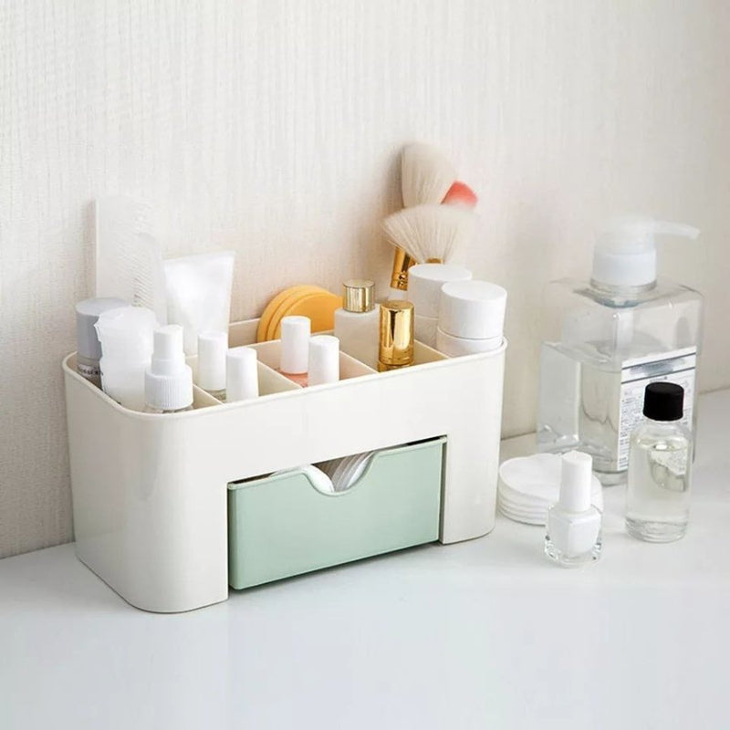 Plastic Cosmetic Storage Box With Small Drawer Multi-functional Jewelry Box Desk - Cupindy