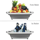 Plastic Cutting Board Dish Tub, Multifunction Foldable Dish Tub - Cupindy