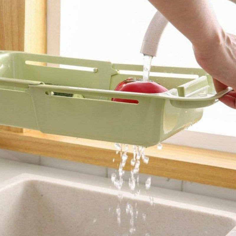 Plastic Foldable Colander Over Sink for Vegetables and Fruits, multi color - Cupindy