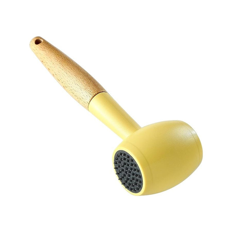 Plastic Meat Tenderizer Hammer with Comfortable-Grip Wooden Handle - Cupindy