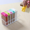 Plastic Transparent Seasoning Box Spices Case, 6-Pieces, Multicolor - Cupindy