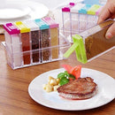 Plastic Transparent Seasoning Box Spices Case, 6-Pieces, Multicolor - Cupindy