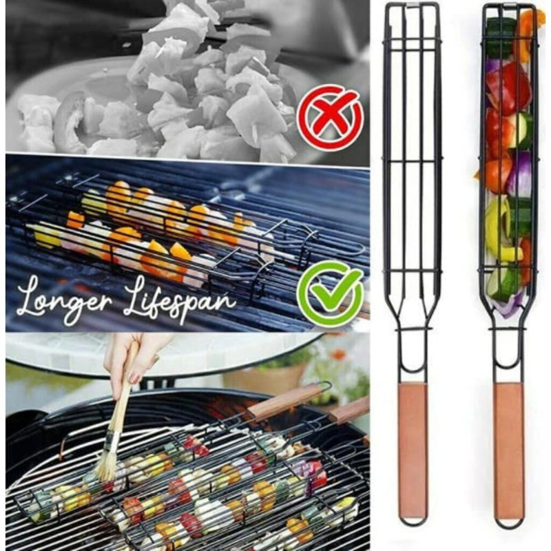 Portable BBQ Grilling Basket Nonstick - 1 Piece - Cupindy