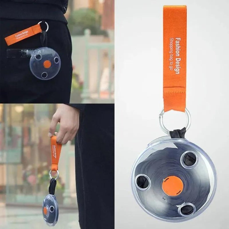 Portable Disc Folding Shopping Bag Reusable Recycle Shopper Bag Small - Cupindy
