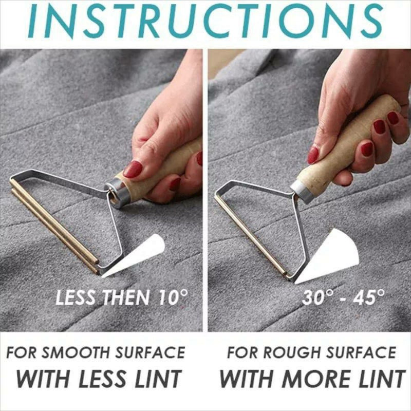 Portable Lint Remover Carpet Wooden Handle - Cupindy