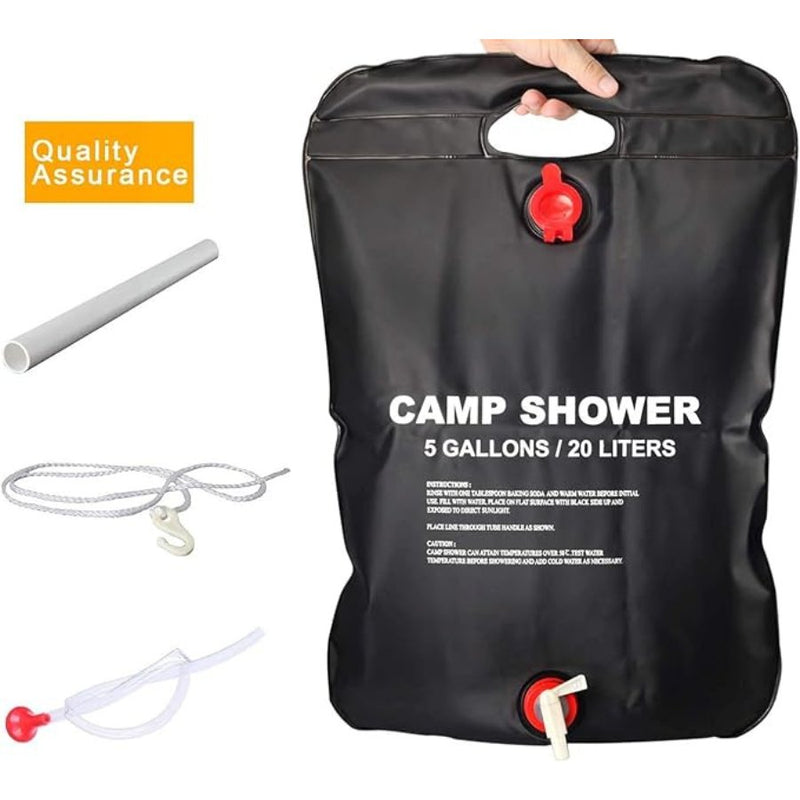 Portable Outdoor Solar Shower Bag Camp Shower Bag 5 Gallons/20L - Cupindy
