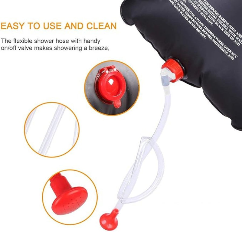 Portable Outdoor Solar Shower Bag Camp Shower Bag 5 Gallons/20L - Cupindy