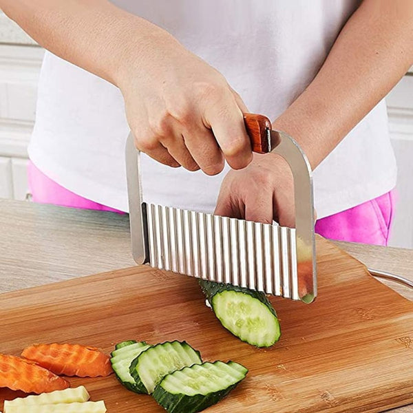 Potato Crinkle Cutter Tool, Stainless Steel Creative Wave - Cupindy